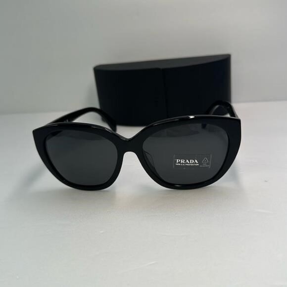 💯- New Authentic PRADA  Acetate Sunglasses SPR 16X-F Black - Picture 14 of 17